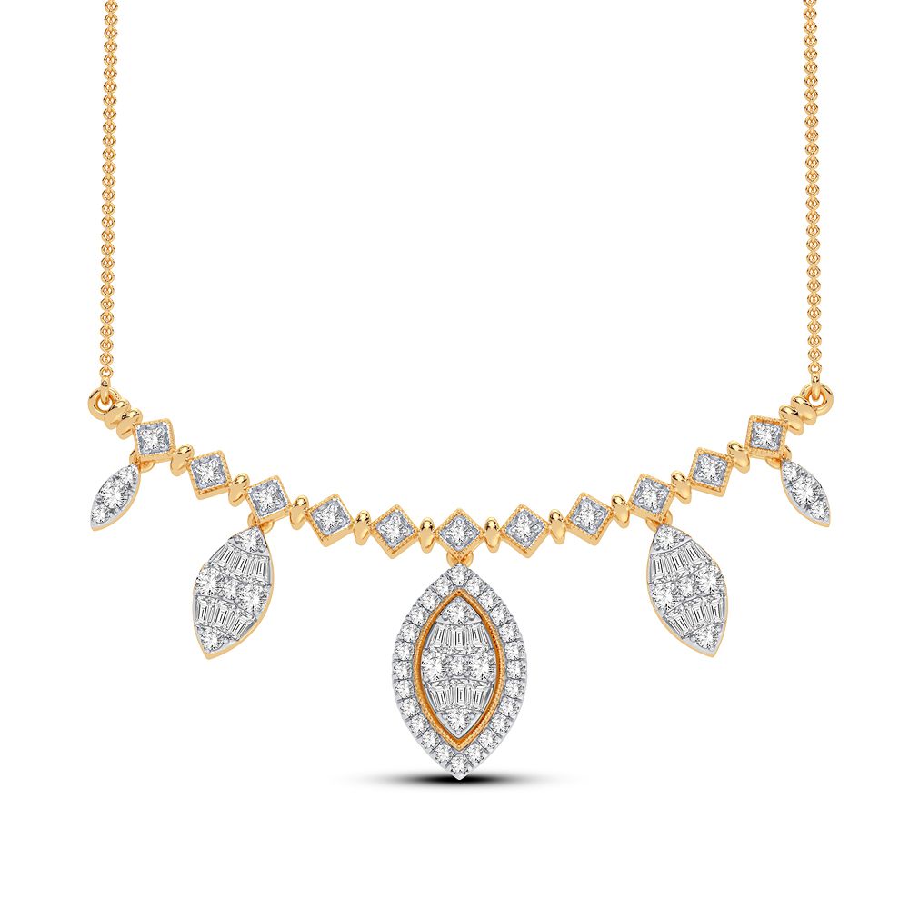 14K Yellow Gold Lab-Grown Diamond Pendant Necklace for Women