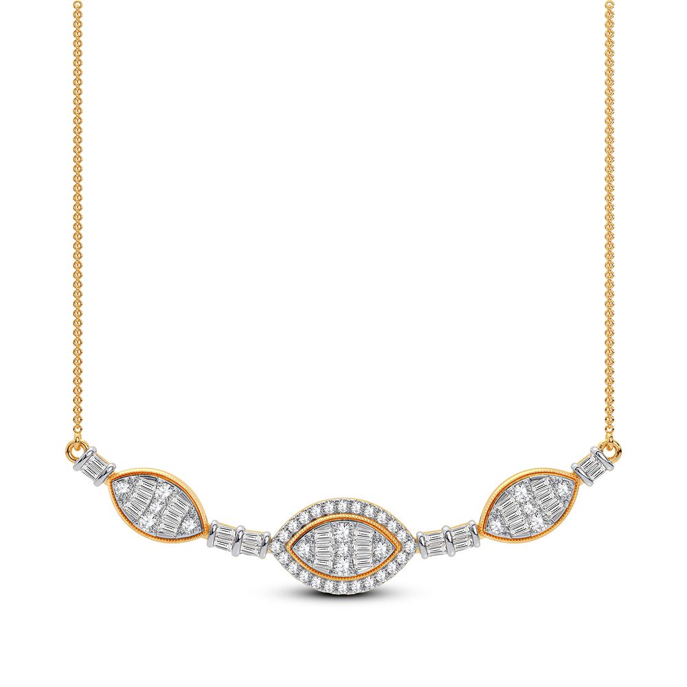 Luminous 14K Yellow Gold Lab Diamond Pendant Necklace