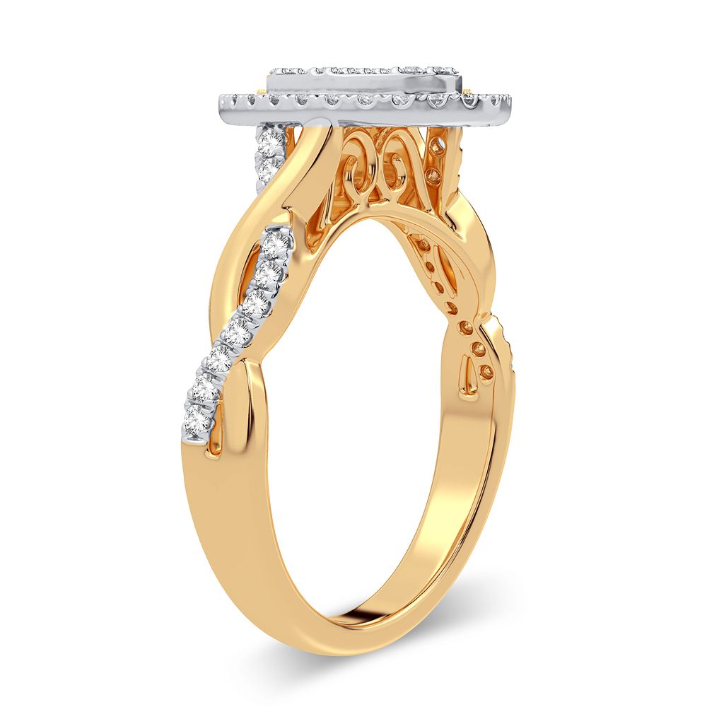 14K Yellow Gold Lab Diamond Engagement Ring - 0.40CT Brilliance