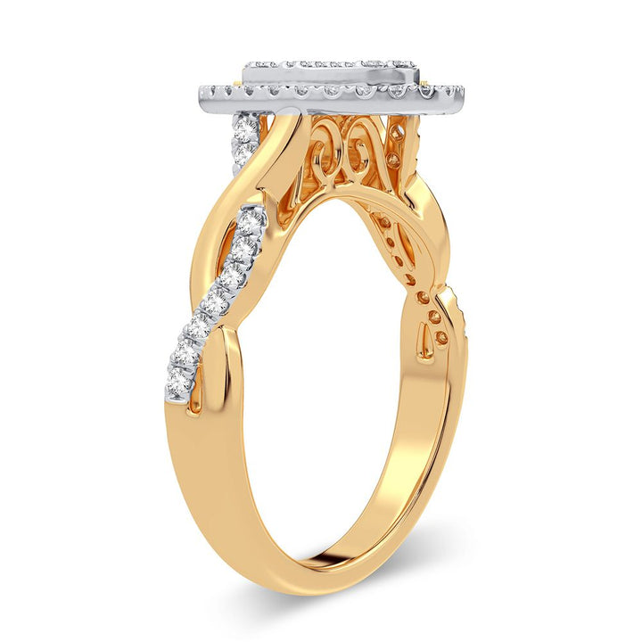 14K Yellow Gold Lab Diamond Engagement Ring - 0.40CT Brilliance