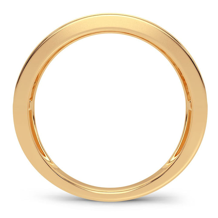 14K Yellow Gold 0.10CT Lab Diamond Womens Fashion Band