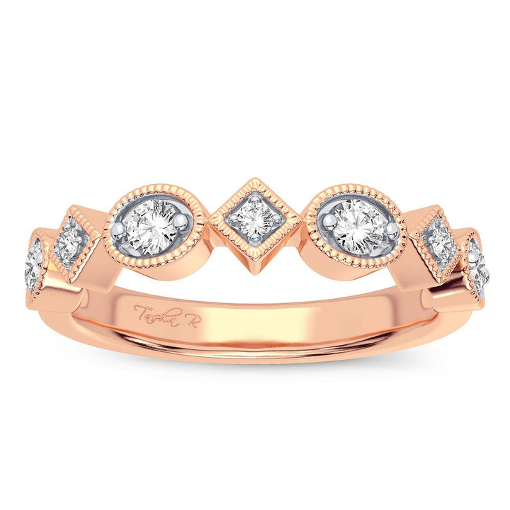 Romantic Rose Gold Lab Diamond Band - 1.90CT Brilliance