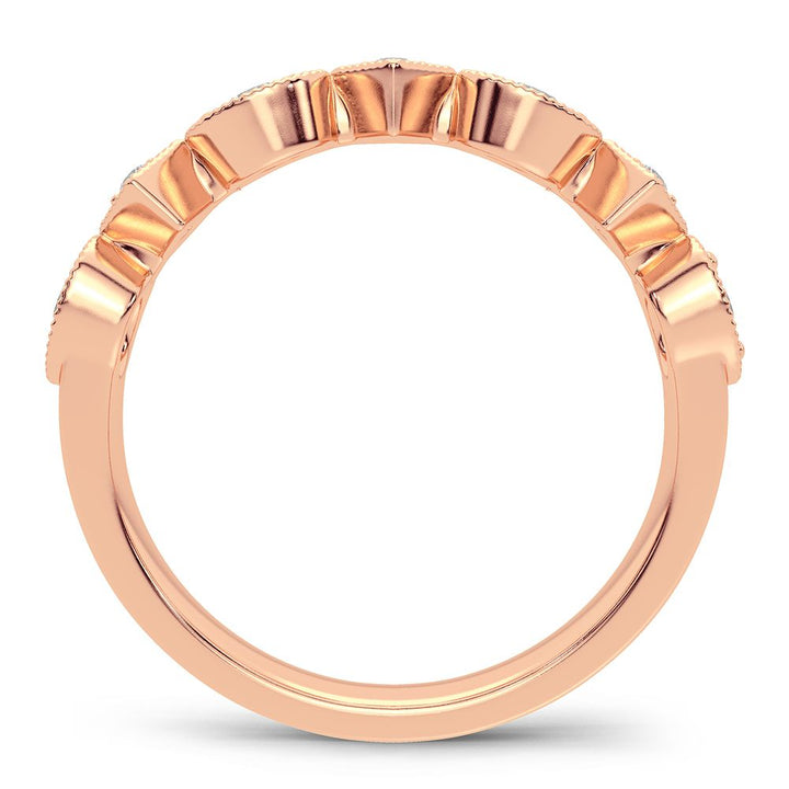 Romantic Rose Gold Lab Diamond Band - 1.90CT Brilliance
