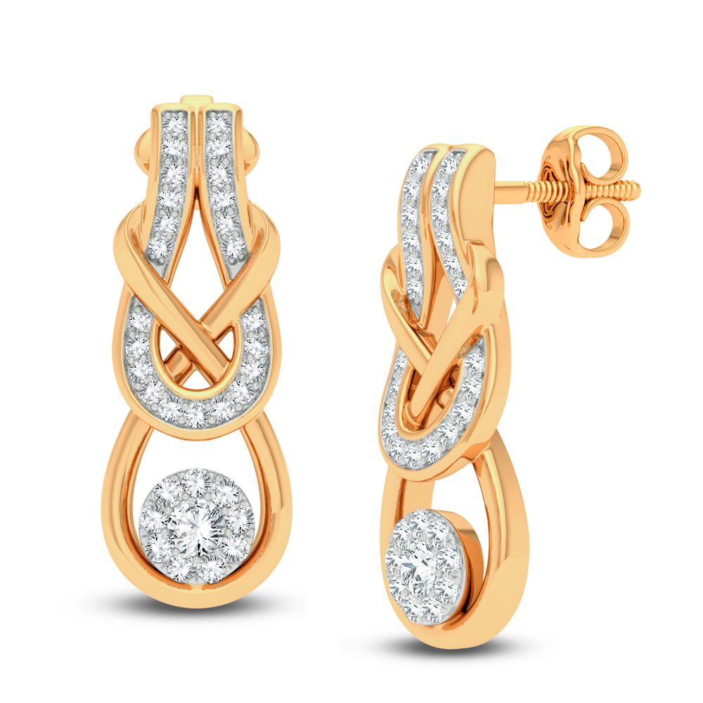 Brilliant 14k Yellow Gold Lab Diamond Stud Earrings 0.50CT