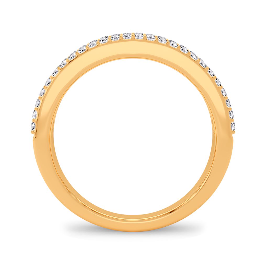 14K Yellow Gold Lab Diamond Fashion Band - Chic Sparkle