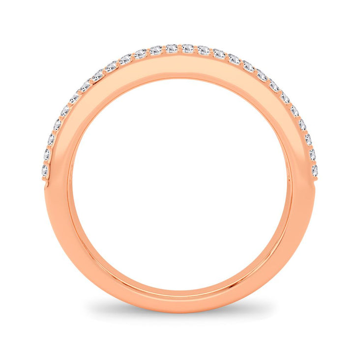 Chic 14k Rose Gold 0.75CT Lab Diamond Womens Fashion Band