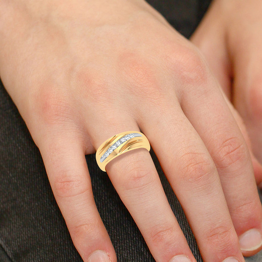 14K 0.25CT DIAMOND MENS RING