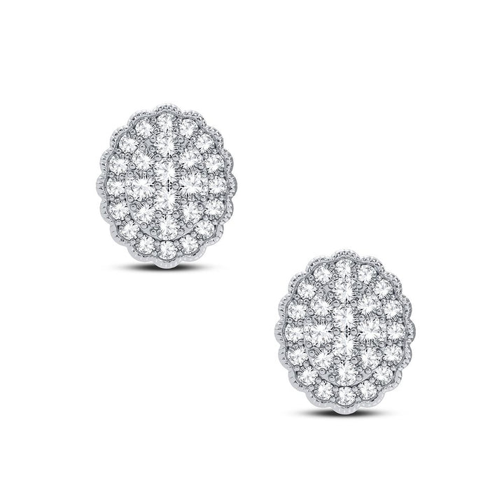 Chic 14k White Gold 0.50CT Lab Diamond Stud Earrings
