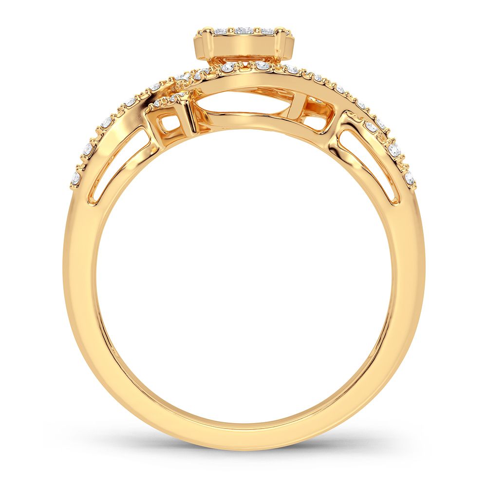 10K Yellow Gold Lab Diamond Engagement Ring - 0.25CT Brilliance