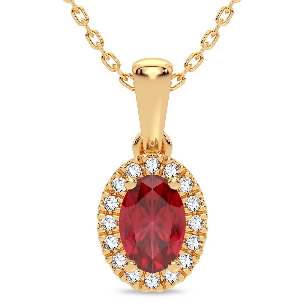 14K Yellow Gold Lab Diamond Pendant: Timeless Elegance