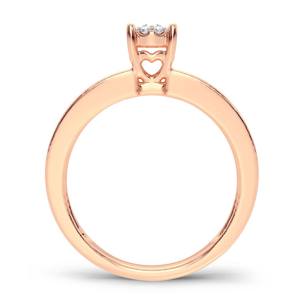 Romantic 14K Rose Gold Lab Diamond Promise Ring (0.25CT)