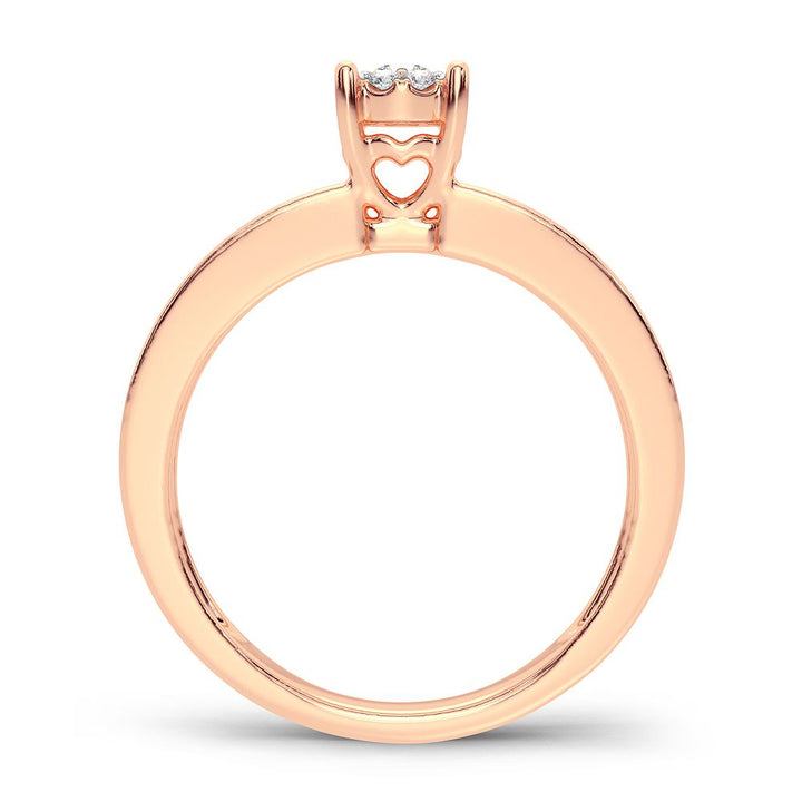 Romantic 14K Rose Gold Lab Diamond Promise Ring (0.25CT)