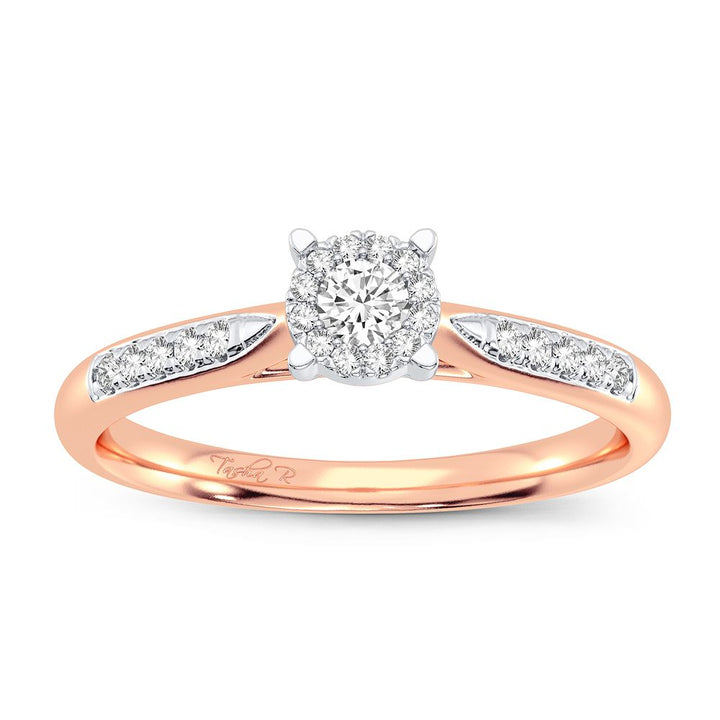 Timeless 14K White Gold Lab Diamond Promise Ring (0.15CT)