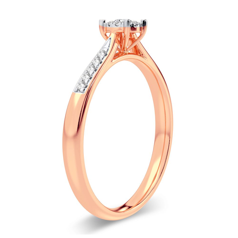 Timeless 14K White Gold Lab Diamond Promise Ring (0.15CT)