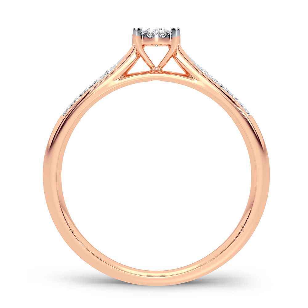 Timeless 14K White Gold Lab Diamond Promise Ring (0.15CT)