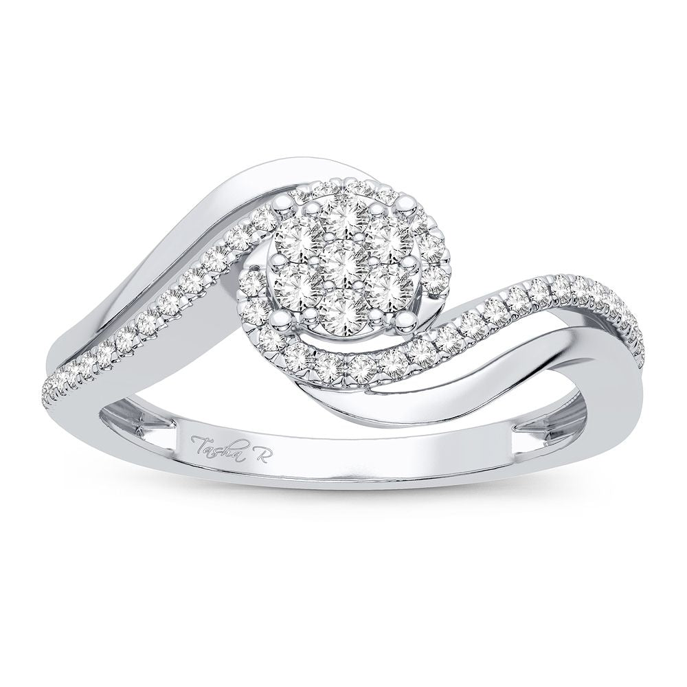 Sparkling 14k White Gold 0.25CT Lab Diamond Ring