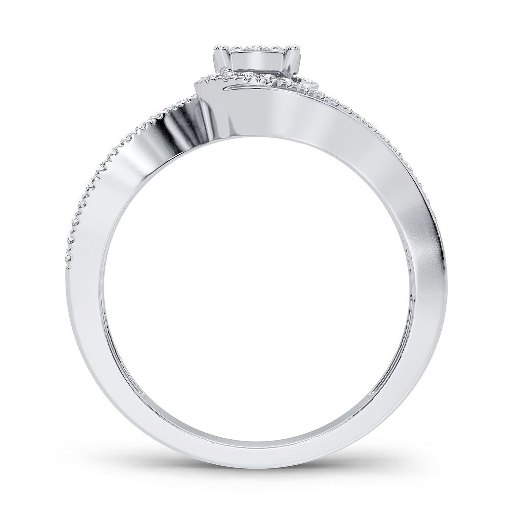 Sparkling 14k White Gold 0.25CT Lab Diamond Ring