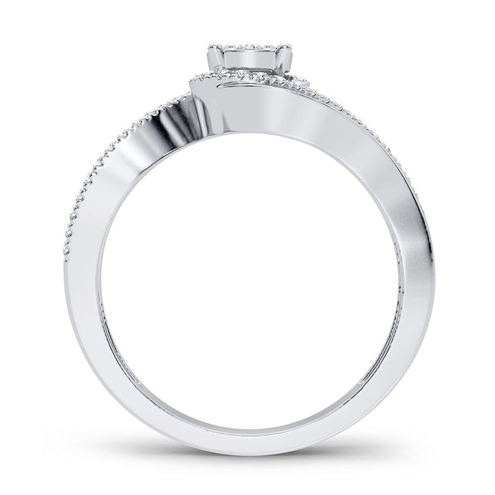 Sparkling 14k White Gold 0.25CT Lab Diamond Ring