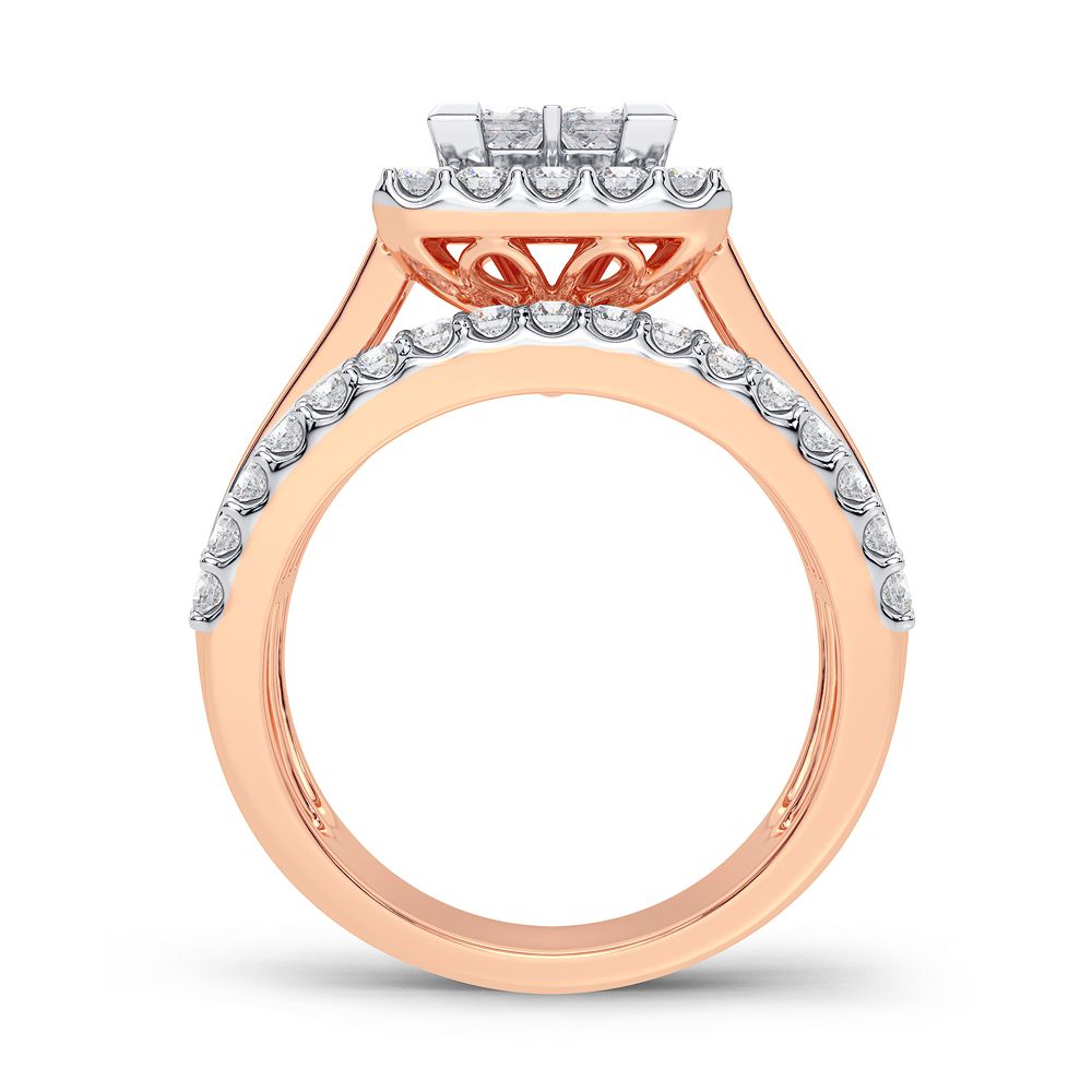 Romantic 14k Rose Gold Lab Diamond Engagement Ring (2.15CT)
