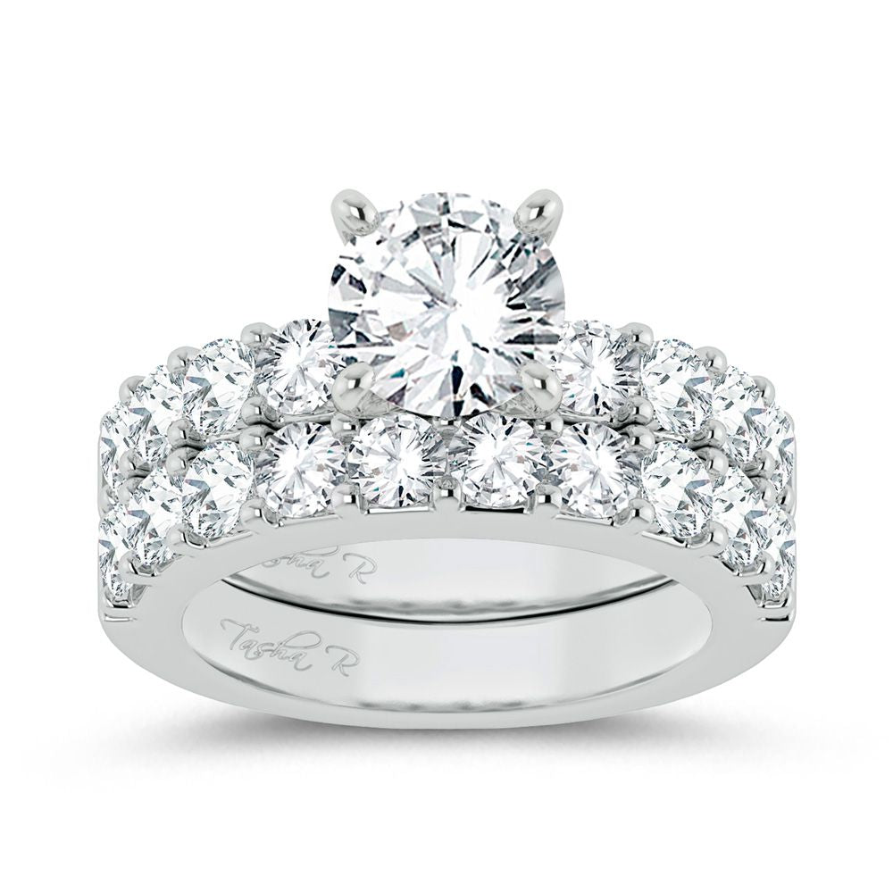 14k White Gold 2ct Lab Diamond Engagement Ring Semi Mount