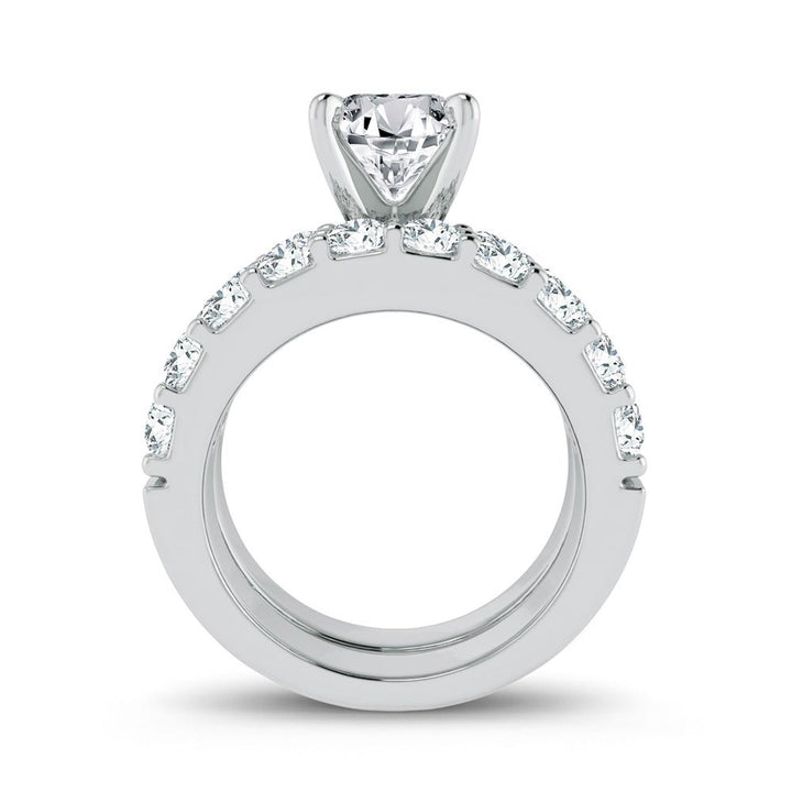 14k White Gold 2ct Lab Diamond Engagement Ring Semi Mount