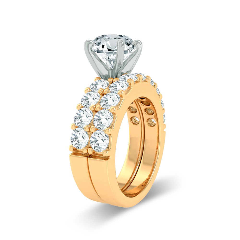 14k Yellow Gold 2ct Lab Diamond Engagement Ring Semi Mount