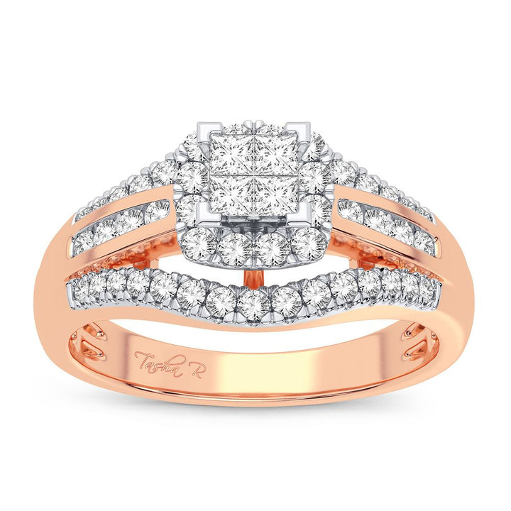 Timeless 14k Rose Gold 0.50CT Lab Diamond Ring