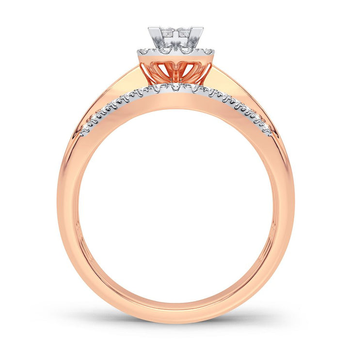 Timeless 14k Rose Gold 0.50CT Lab Diamond Ring