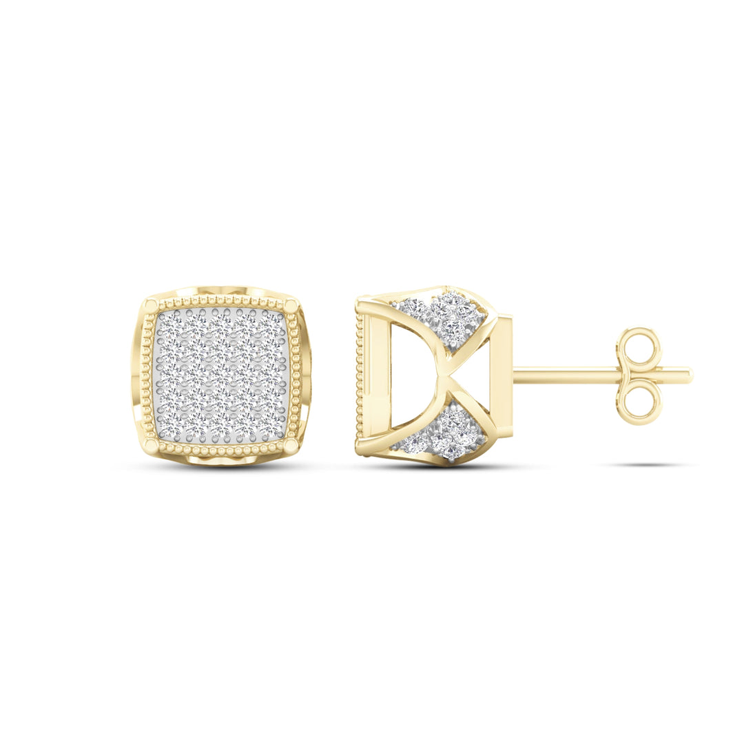 10k Yellow Gold 0.25CT Lab Diamond Stud Earrings