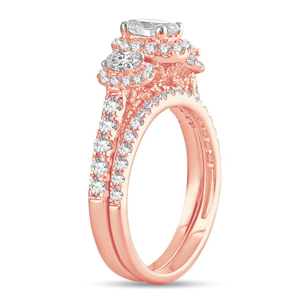 14k Rose Gold Lab Diamond Engagement Ring (2.00CT)