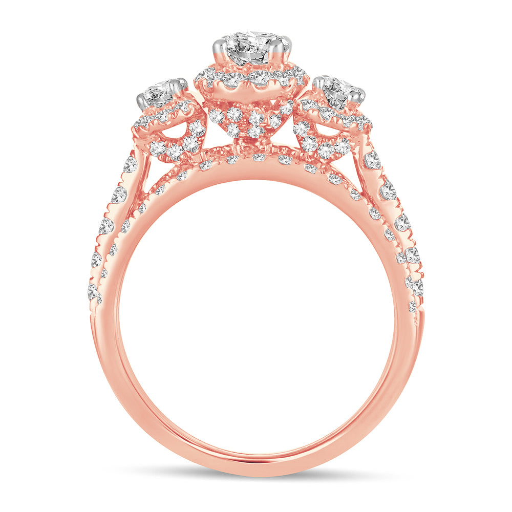 14k Rose Gold Lab Diamond Engagement Ring (2.00CT)