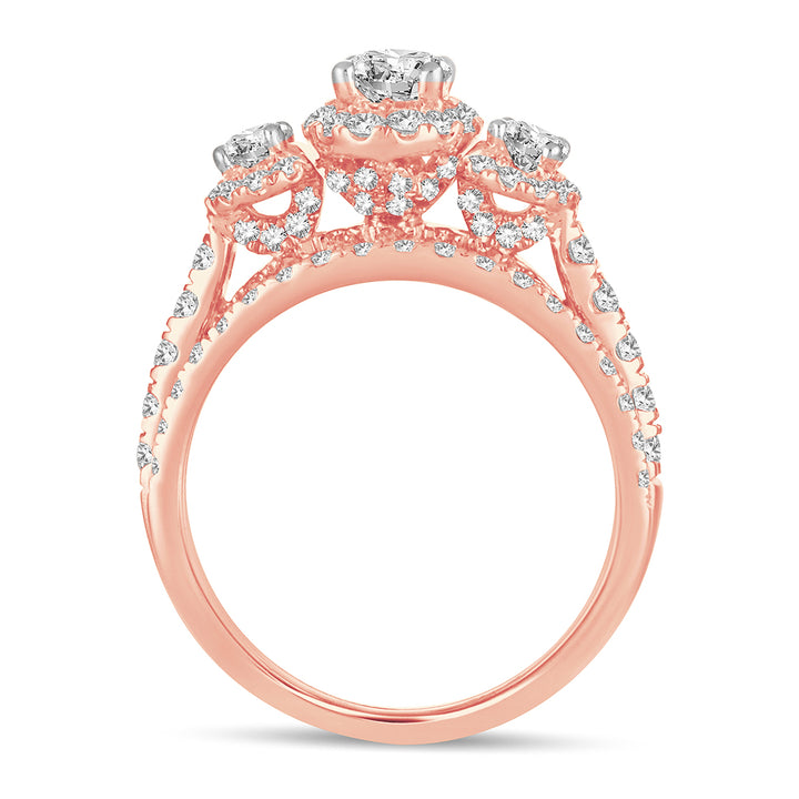 14k Rose Gold Lab Diamond Engagement Ring (2.00CT)