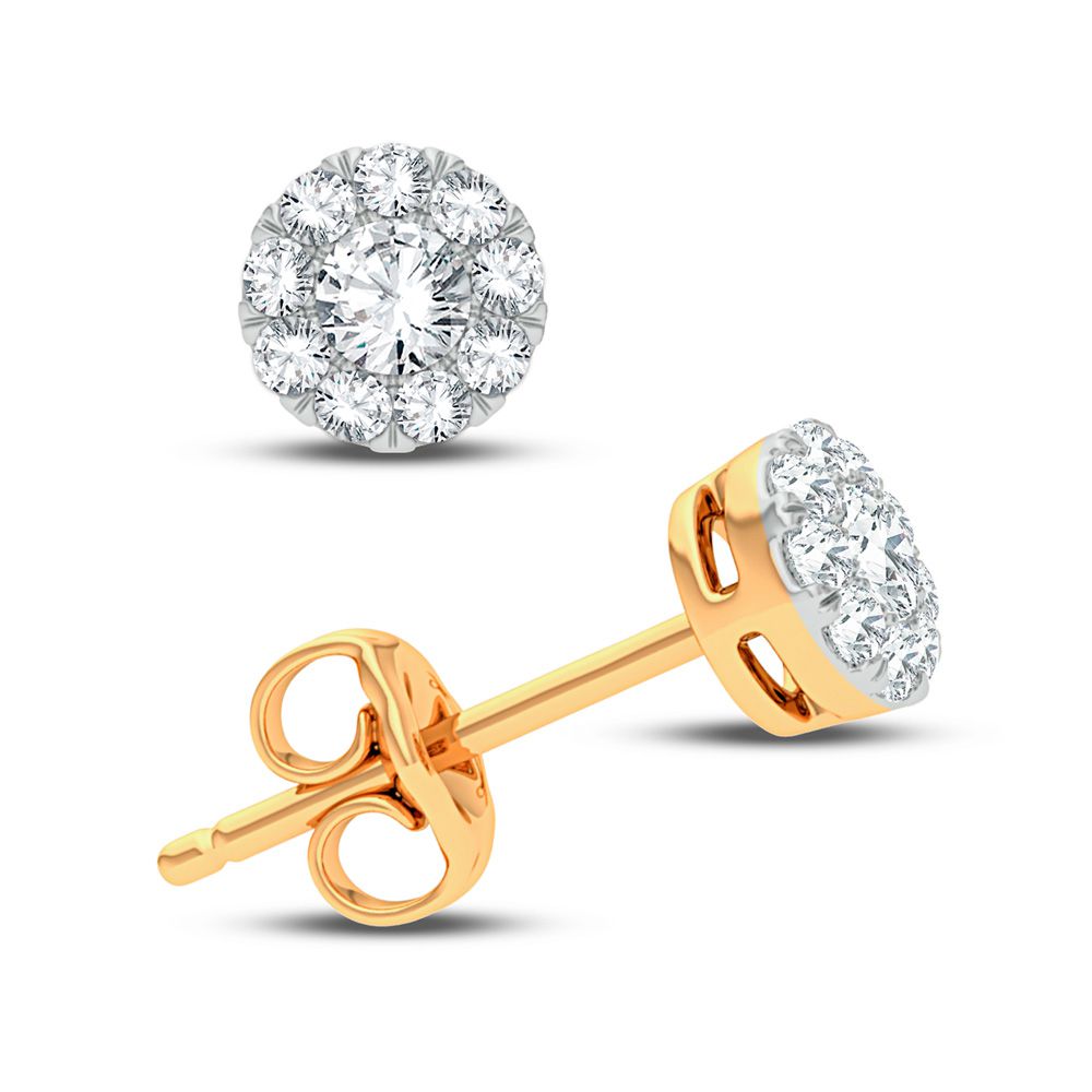 14k Yellow Gold 0.50ct Lab Diamond Stud Earrings