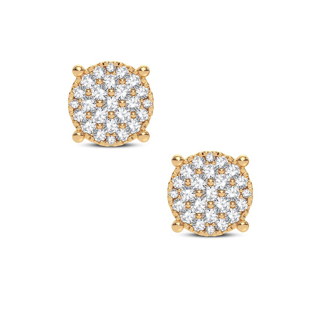 14k Yellow Gold Lab-Grown Diamond Stud Earrings (0.53CT)