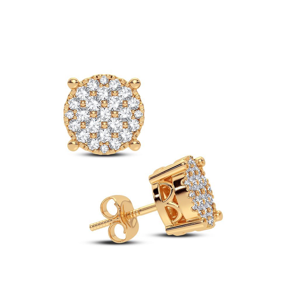 14k Yellow Gold Lab-Grown Diamond Stud Earrings (0.53CT)