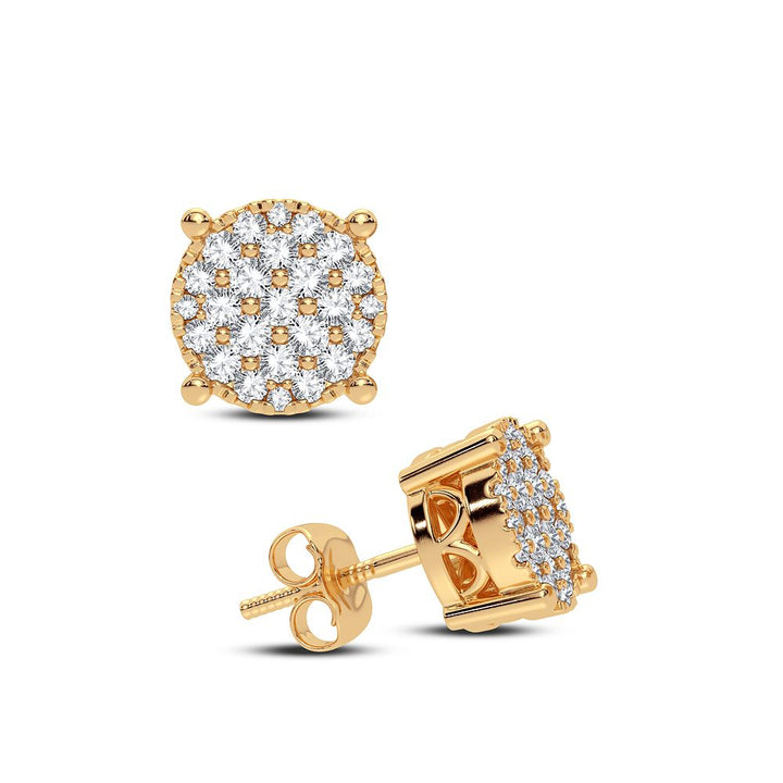 14k Yellow Gold Lab-Grown Diamond Stud Earrings (0.53CT)