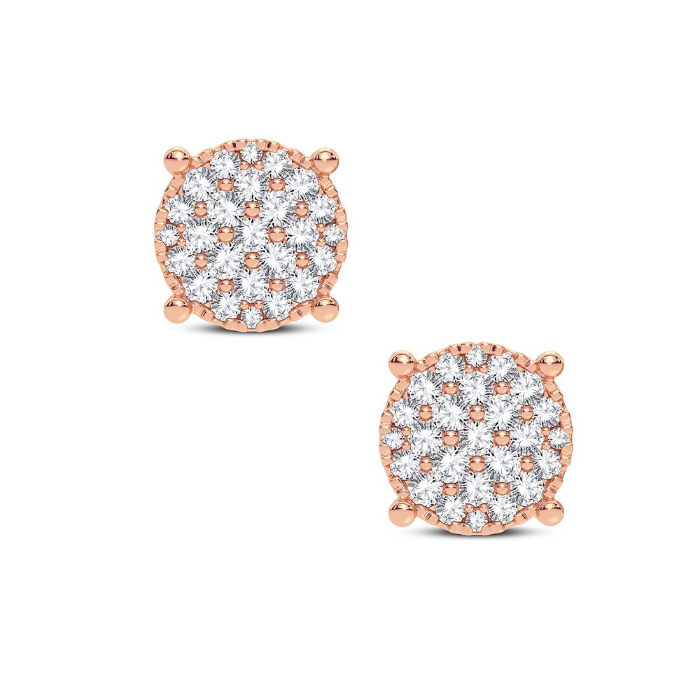 14k Rose Gold Lab-Grown Diamond Stud Earrings (0.53CT)