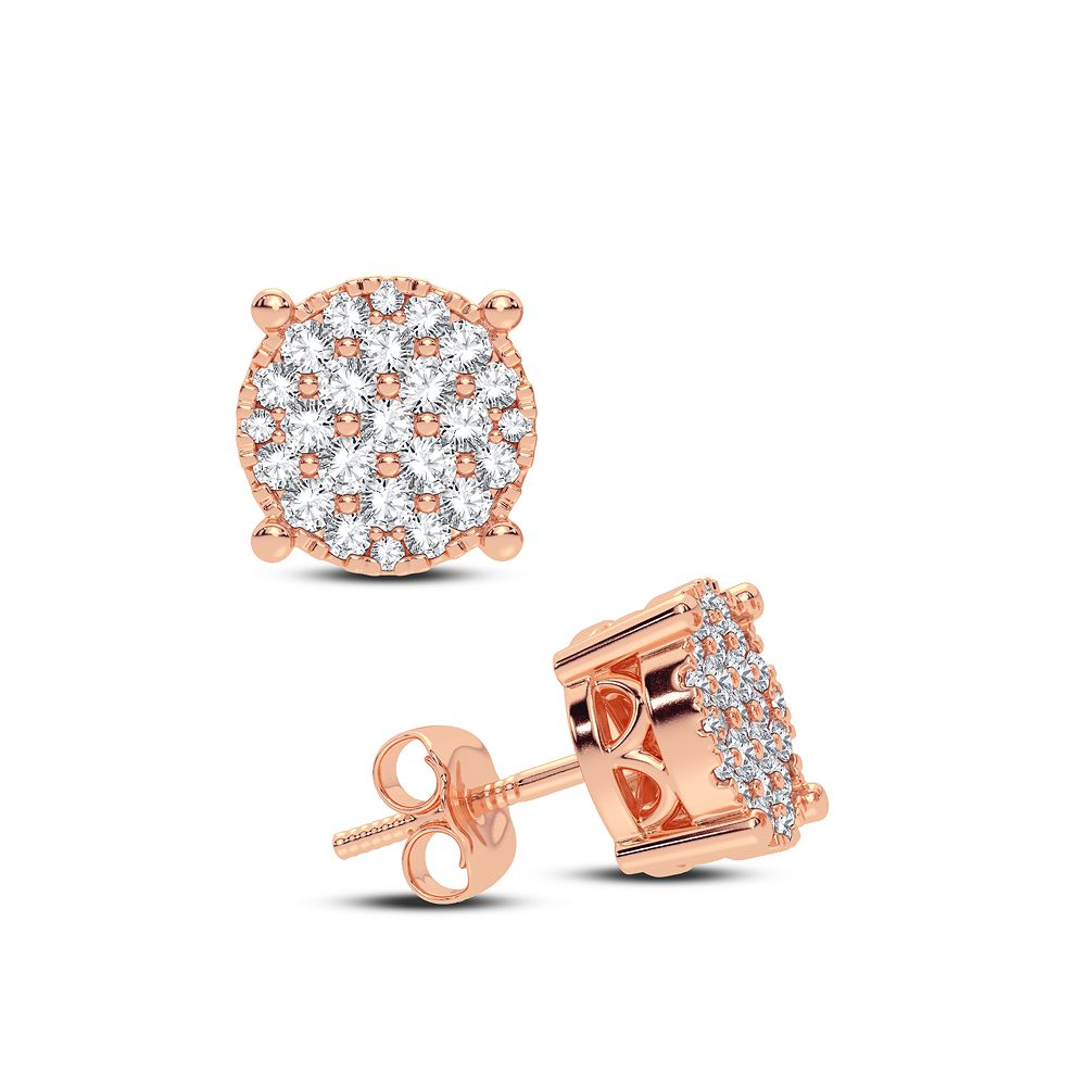 14k Rose Gold Lab-Grown Diamond Stud Earrings (0.53CT)