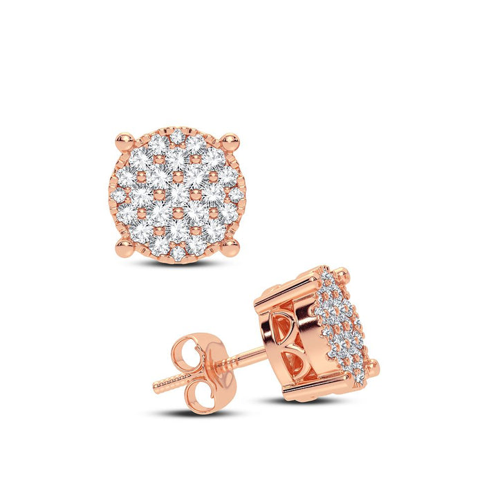 14k Rose Gold Lab-Grown Diamond Stud Earrings (0.53CT)