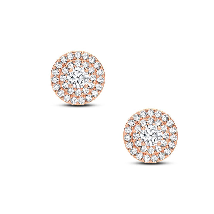 Chic 14k Rose Gold 0.27ct Lab Diamond Womens Earrings