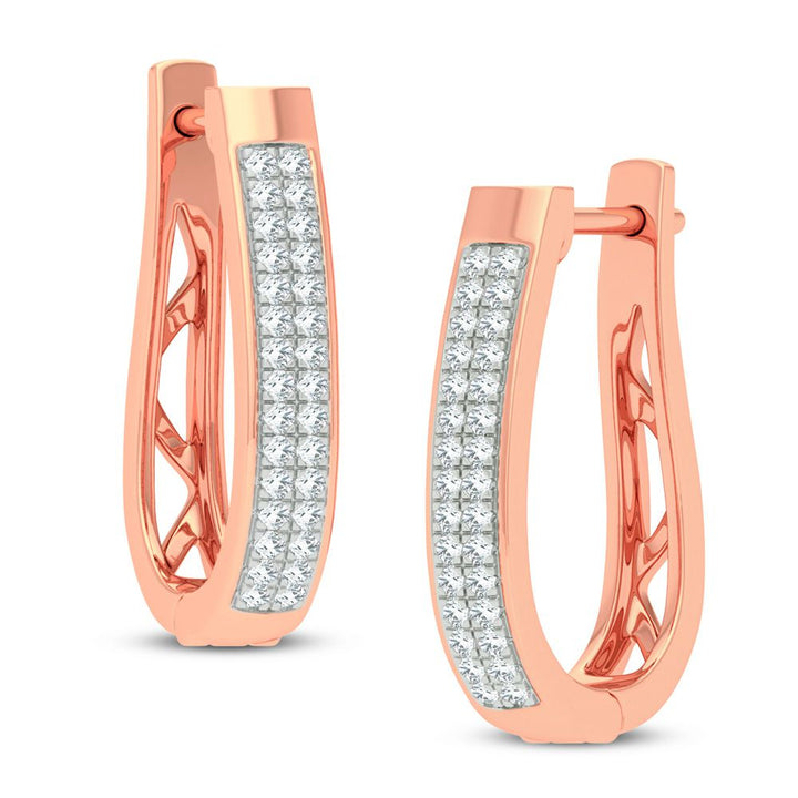 Rose Gold Lab Diamond Hoop Earrings: Timeless Elegance