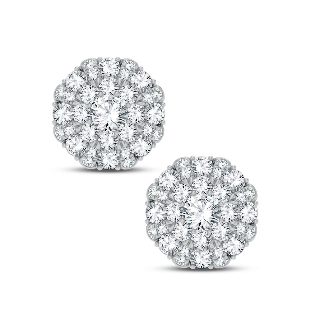 14k Yellow Gold Lab Diamond Stud Earrings - Chic Sparkle