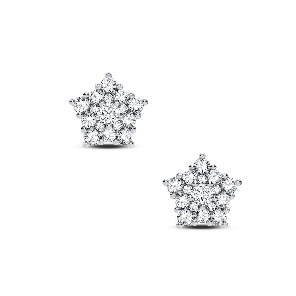 14k Yellow Gold Lab Diamond Stud Earrings - Chic Sparkle