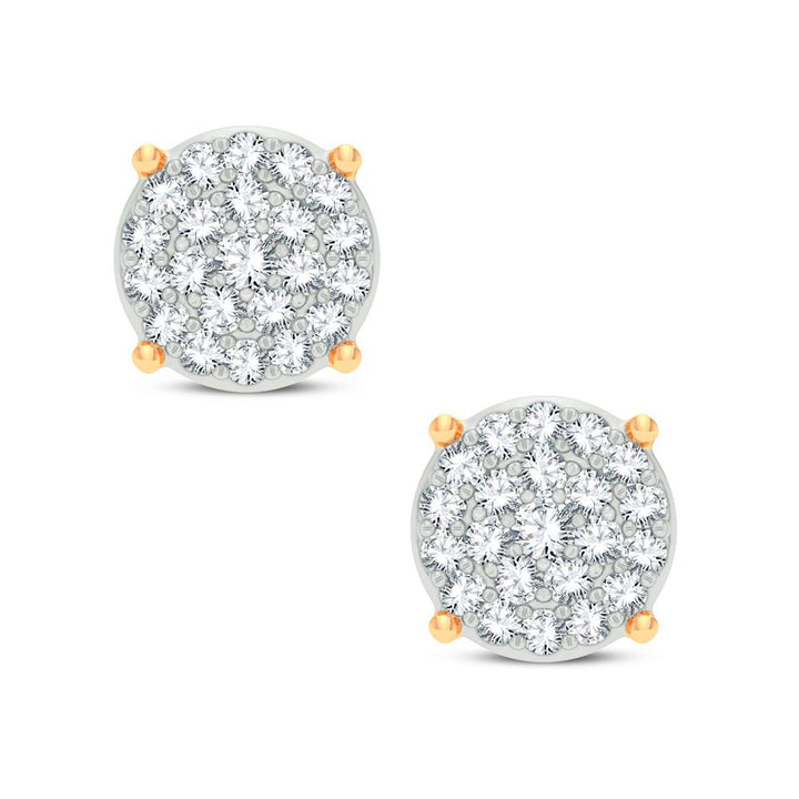 Brilliant Lab Diamond Earrings in 14k Yellow Gold