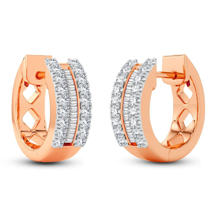 Rose Gold Lab Diamond Hoop Earrings: Timeless Sparkle