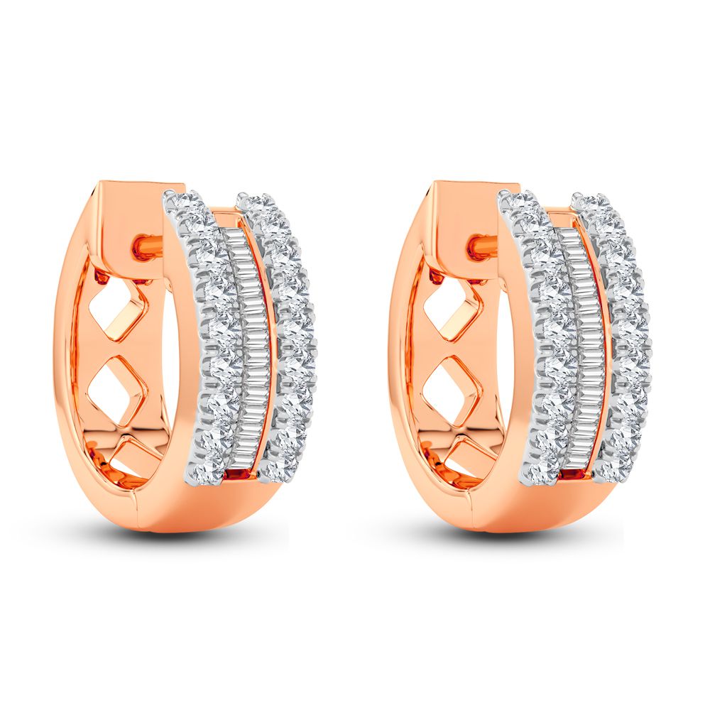 Rose Gold Lab Diamond Hoop Earrings: Timeless Sparkle