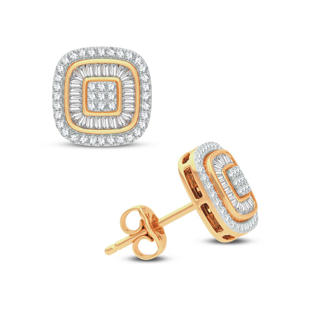 14k Yellow Gold 0.50ct Lab Diamond Stud Earrings