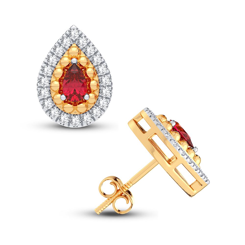 14K Yellow Gold 0.20CT Lab Diamond Stud Earrings
