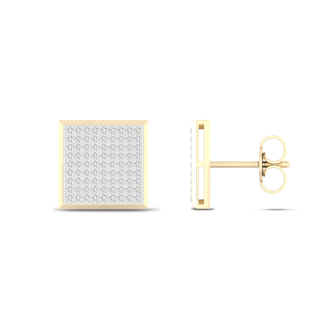 10k Yellow Gold 0.50 CT Lab Diamond Stud Earrings
