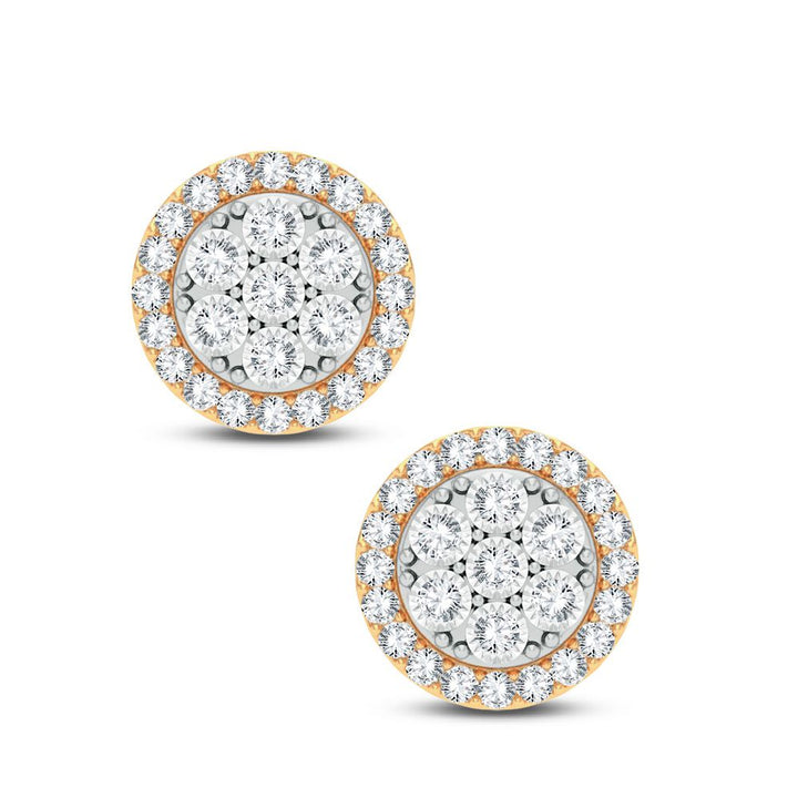 Brilliant 14k Yellow Gold Lab Diamond Stud Earrings 0.50CT